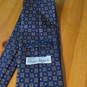 Harry Rosen Navy Patterned Men's Tie